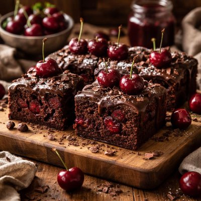 Image of Chocolate Cherry Dessert