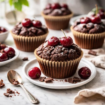 Image of Chocolate Cherry Muffins
