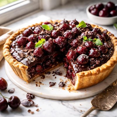 Image of Chocolate Cherry Pie