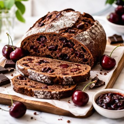 Image of Chocolate Cherry Sourdough Bread