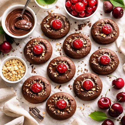 Image of Chocolate Cherry Thumbprints