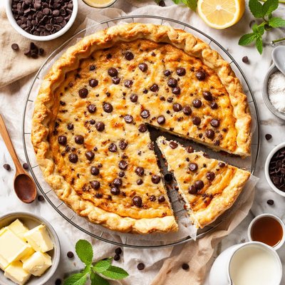 Image of Chocolate Chip Buttermilk Custard Pie