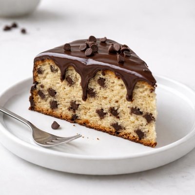Image of Chocolate Chip Cake with Chocolate Glaze
