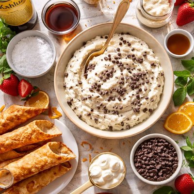 Image of Chocolate Chip Cannoli Filling W Kahlua Creme De Cacao
