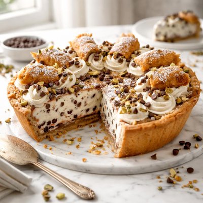 Image of Chocolate Chip Cannoli Pie