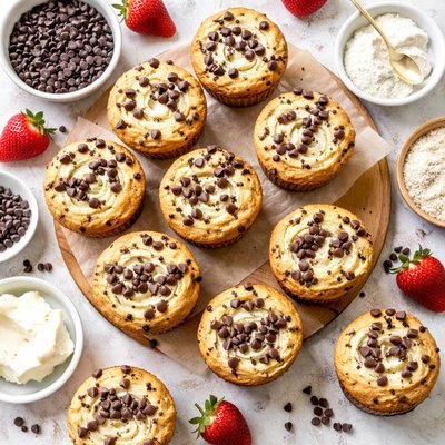 Image of Chocolate Chip Cheesecake Muffins