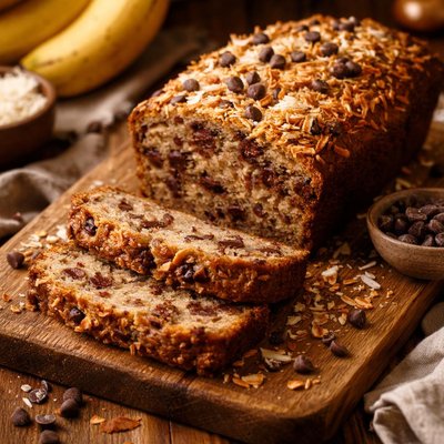 Image of Chocolate Chip Coconut Banana Bread