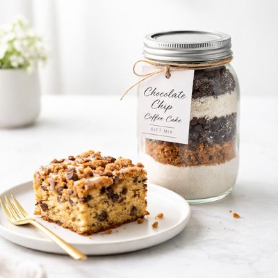 Image of Chocolate Chip Coffee Cake Gift Mix in a Jar