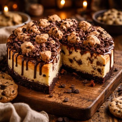 Image of Chocolate Chip Cookie Dough Cheesecake