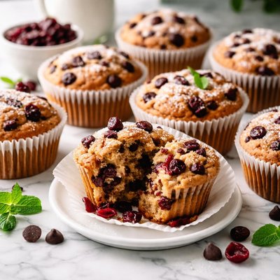 Image of Chocolate Chip Cranberry Muffins