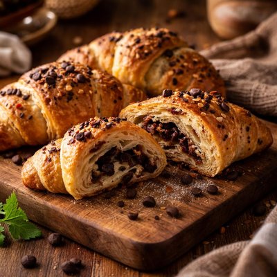 Image of Croissant de Chocolate con Chispas sin Azúcar