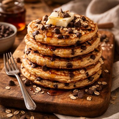 Image of Chocolate Chip Oat Pancakes