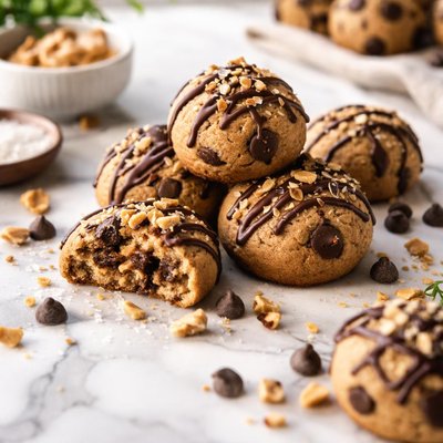 Image of Chocolate Chip Peanut Butter Ball Cookies