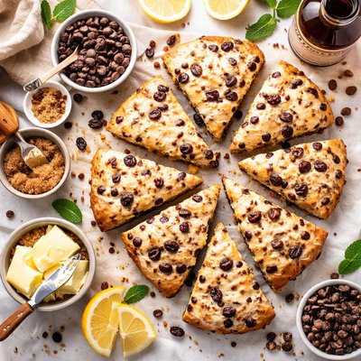 Image of Chocolate Chip Rum Raisin Scones