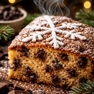 Image of Chocolate Chip Snowflake Cake