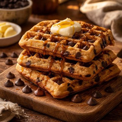 Image of Waffles de Chocolate con Chispas Bajas en Carbohidratos