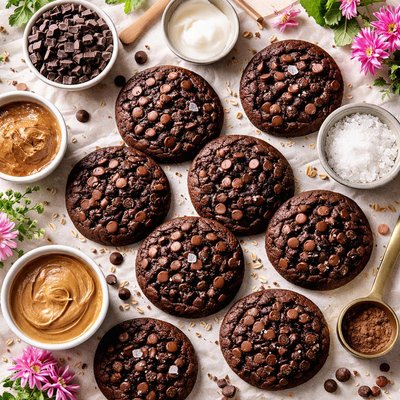 Image of Chocolate Chocolate Chip Cookies Vegan