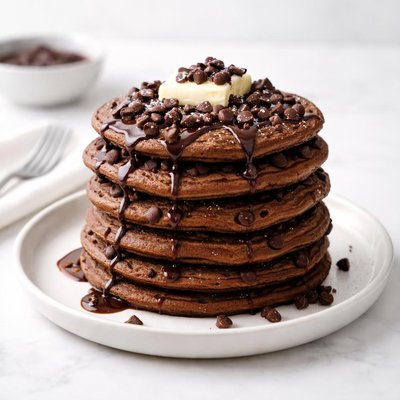Image of Chocolate Chocolate Chip Pancakes