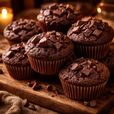 Image of Chocolate Chocolate Chunk Muffins