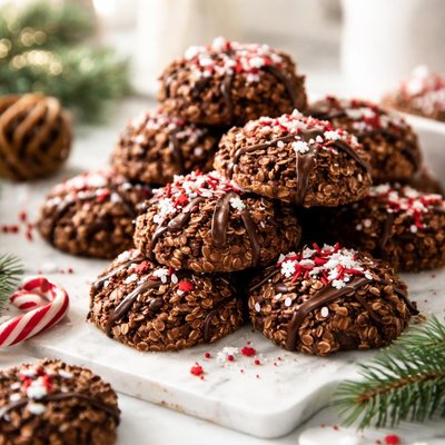 Image of Chocolate Christmas Cookies No Bake