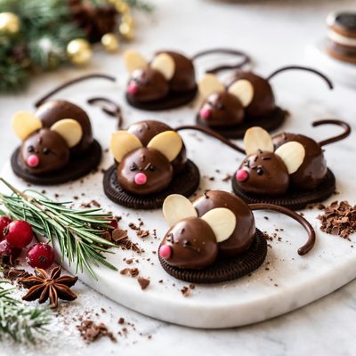 Image of Chocolate Christmas Mice or Anytime Mice