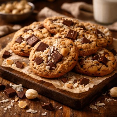 Image of Chocolate Chunk Macadamia Coconut Cookies