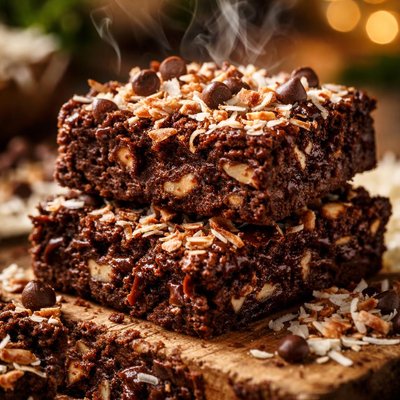 Image of Chocolate Coconut Brownies Easy Microwave Fix
