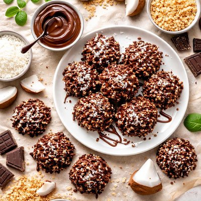 Image of Chocolate Coconut Crispy Candy