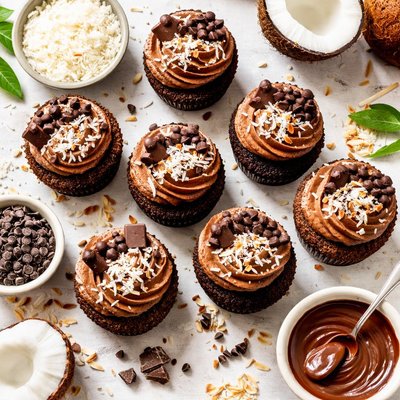 Image of Chocolate Coconut Cupcakes