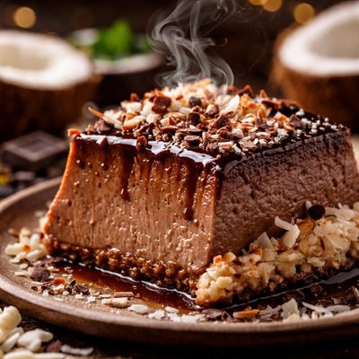 Image of Chocolate Coconut Flan