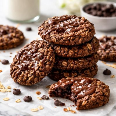 Image of Chocolate Cooked Oatmeal Cookies