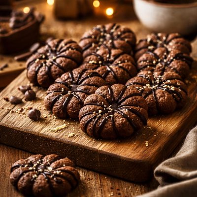 Image of Chocolate Cookies Spritz Cookie Press Style