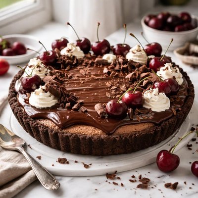 Image of Chocolate Covered Cherry No Cook Pie