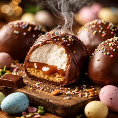 Image of Chocolate Covered Marshmallow Easter Eggs