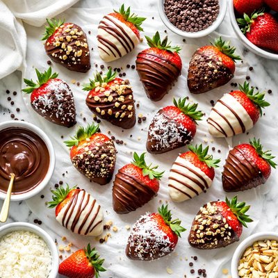 Image of Fresas Cubiertas de Chocolate Vegano