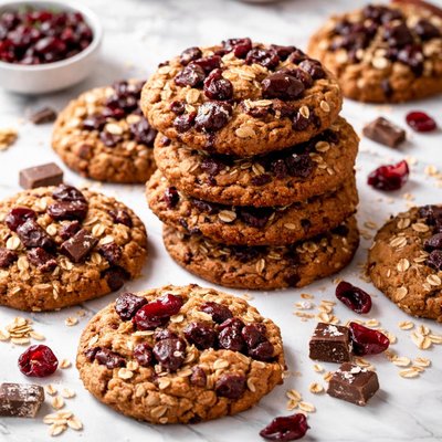 Image of Chocolate Cranberry Oat Cookies