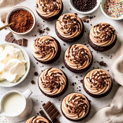 Image of Chocolate Cream Cheese Cupcakes
