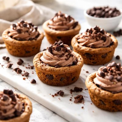 Image of Chocolate Cream Cheese Filled Cookie Cups