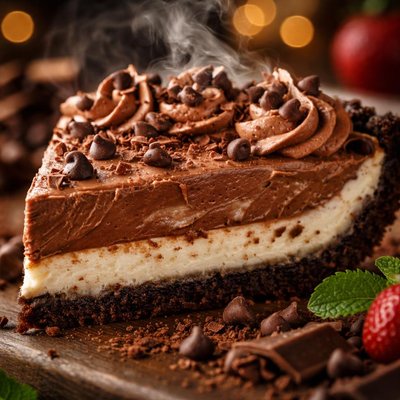 Image of Chocolate Cream Cheese Pie