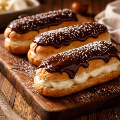 Image of Chocolate Cream Eclair Dessert Lower Fat