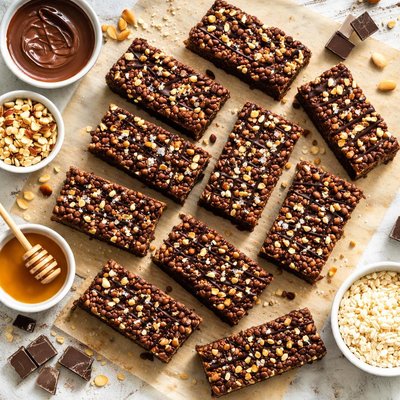 Image of Chocolate Crunchy Bars No Bake