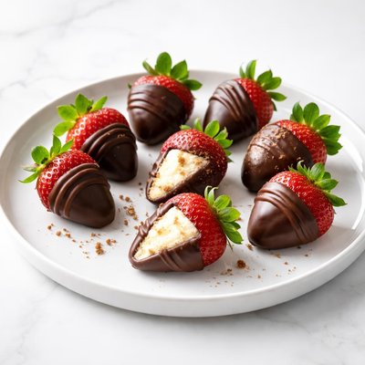Image of Chocolate Dipped and Stuffed Strawberries