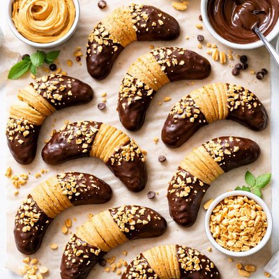 Image of Chocolate Dipped Peanut Butter Horns