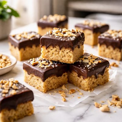 Image of Chocolate Dipped Peanut Butter Rice Krispies