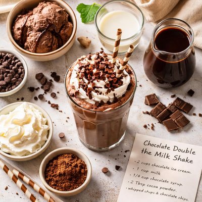 Image of Chocolate Double the Milk Shake Recipe