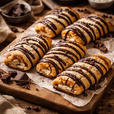 Image of Chocolate Drizzled Pastry