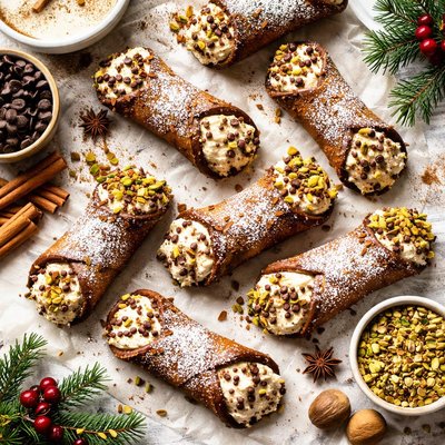 Image of Chocolate Eggnog Cannoli