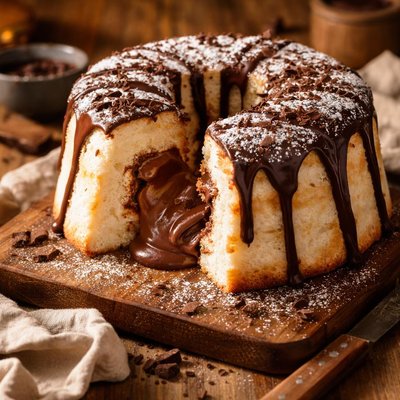 Image of Chocolate Filled Angel Food Cake