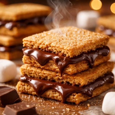 Image of Chocolate Filled Graham Cracker Treats Kid Friendly