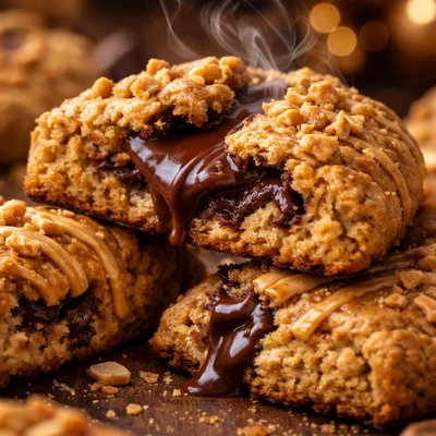 Image of Chocolate Filled Peanut Butter Scones